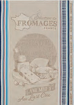 Set of 3 Jacquard dish cloths (Camembert) - Click Image to Close
